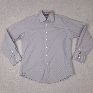 NYNE New‎ You New Energy Shirt Mens Large Gray Plaid Button Down Long Sleeve
